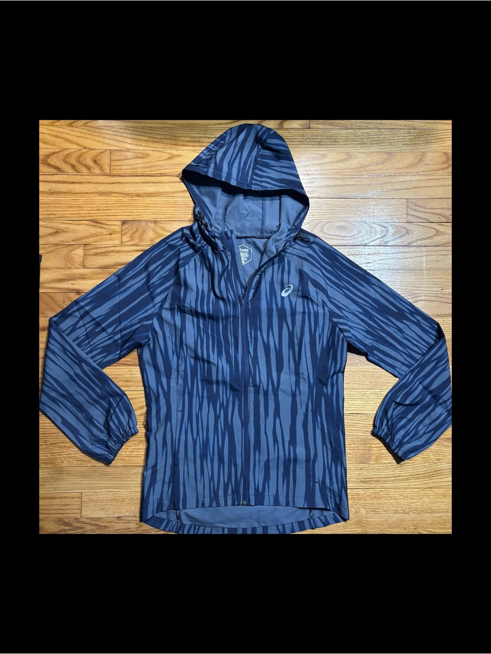ASICS Unisex PR Lyte Packable Water/wind Resistant Jacket sz XS Navy print NWOT!
